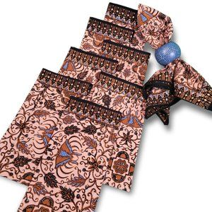 Cloth Napkins Designer Set (8) Egyptian Deco Design 100% Pure Cotton